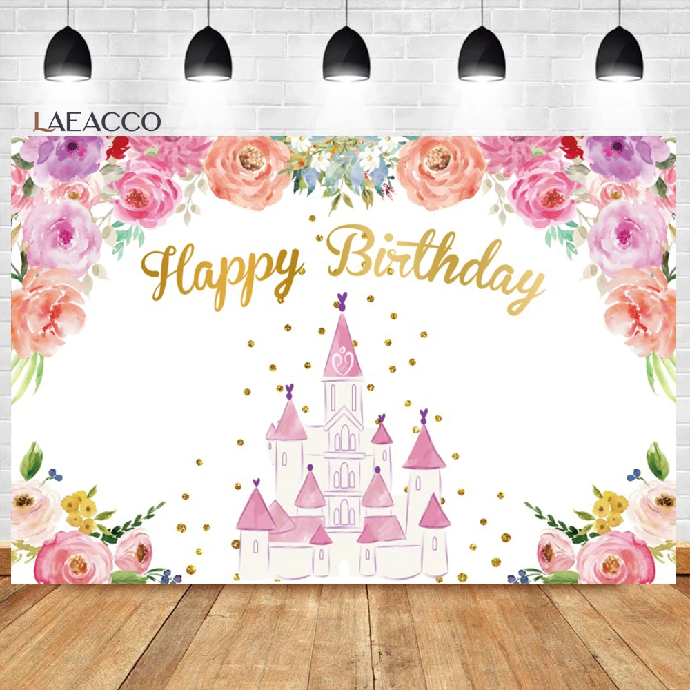Laeacco Pink Watercolor Floral Castle Backdrop Girls Birthday Princess Baby Shower Portrait Customized Photography Background
Laeacco Pink Watercolor Floral Castle Backdrop Girls Birthday Princess Baby Shower Portrait Customized Photography Background