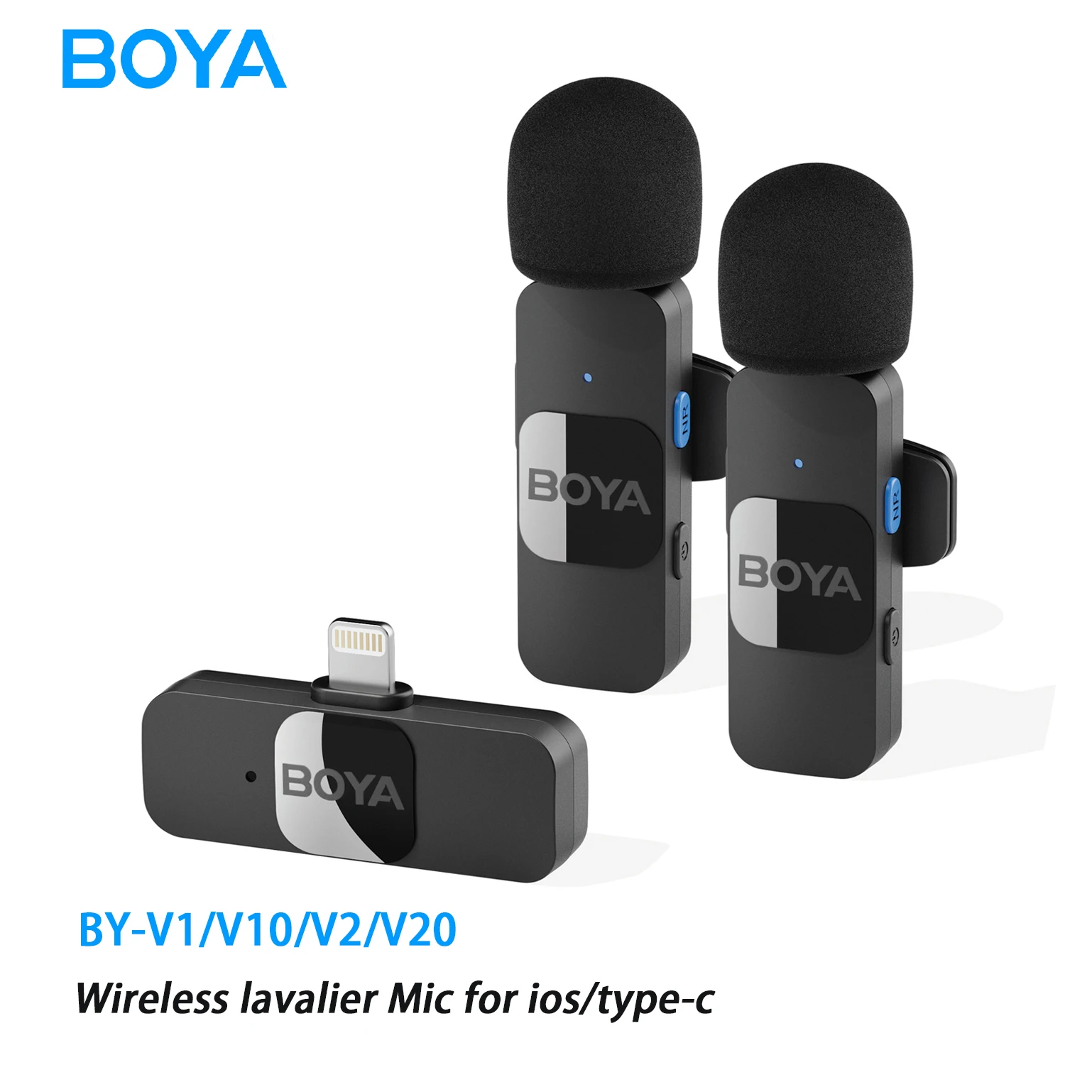 BOYA BY-V Новый беспроводной петличный микрофон для записи аудио и видео для iPhone/iPad/Android/Xiaomi/Huawei
BOYA BY-V Новый беспроводной петличный микрофон для записи аудио и видео для iPhone/iPad/Android/Xiaomi/Huawei