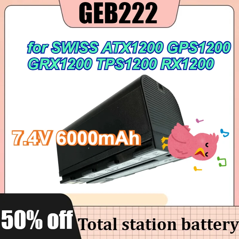 GEB222 7.4V 6000mAh Battery for SWISS ATX1200 GPS1200 GRX1200 TPS1200 RX1200 Total Stations Surveying Instrument Lithium
GEB222 7.4V 6000mAh Battery for SWISS ATX1200 GPS1200 GRX1200 TPS1200 RX1200 Total Stations Surveying Instrument Lithium