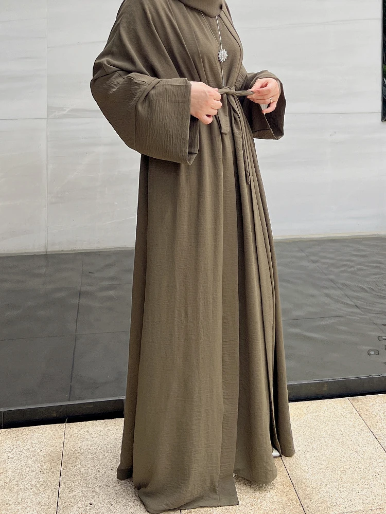 2 Piece Abaya Set Muslim Woman Kimono+Sleeveless Inner Dress Dubai Turkish Modest Matching Outfit Islamic Clothing Casual Hijabi
2 Piece Abaya Set Muslim Woman Kimono+Sleeveless Inner Dress Dubai Turkish Modest Matching Outfit Islamic Clothing Casual Hijabi