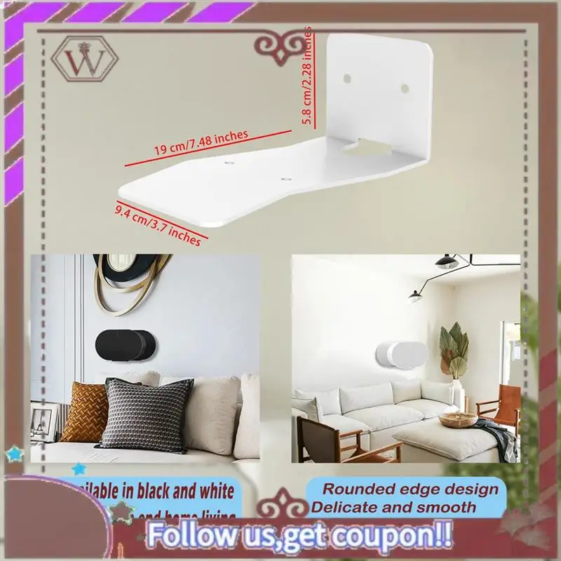ABBG-Wall Mount For Sonos Era 300 Speaker, Metal Speaker Wall Stand Bracket Holder Era 300 Parts 2PCS (White)
ABBG-Wall Mount For Sonos Era 300 Speaker, Metal Speaker Wall Stand Bracket Holder Era 300 Parts 2PCS (White)