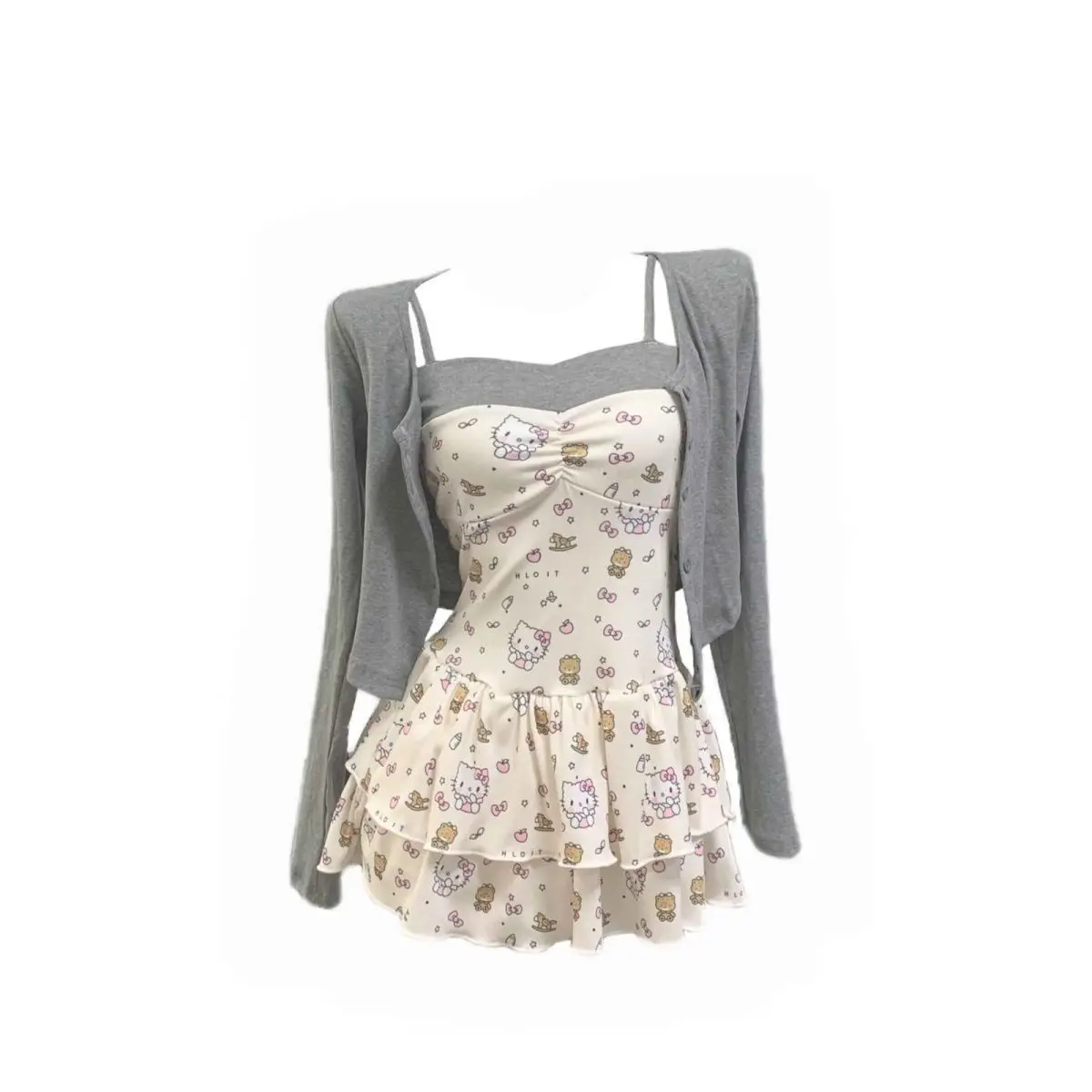 Hello Kitty Strap Short Skirt Sweet and Spicy Girl Cartoon Printed Puff Cake Dress Summer New Cute Slimming Hello Kitty
Hello Kitty Strap Short Skirt Sweet and Spicy Girl Cartoon Printed Puff Cake Dress Summer New Cute Slimming Hello Kitty