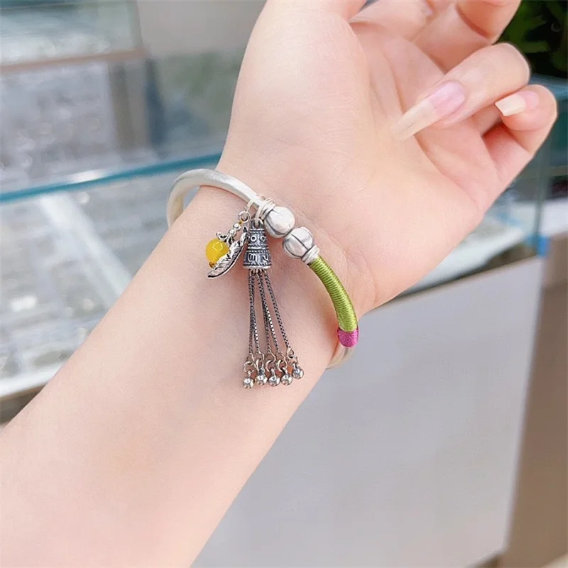 Sterling Silver Bracelet S925 For Woman Female Girl Bell Original Manual Lovers Retro Style Popular Fashion Boutique Jewelry
Sterling Silver Bracelet S925 For Woman Female Girl Bell Original Manual Lovers Retro Style Popular Fashion Boutique Jewelry