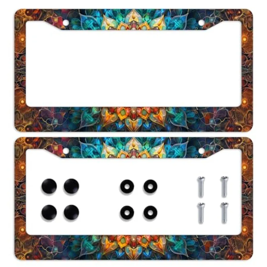 Mandala License Plate Frame Colorful Boho Flower Art Car Front License Plate Personalise License Plate Frames Rust-Proof Stainl
Mandala License Plate Frame Colorful Boho Flower Art Car Front License Plate Personalise License Plate Frames Rust-Proof Stainl