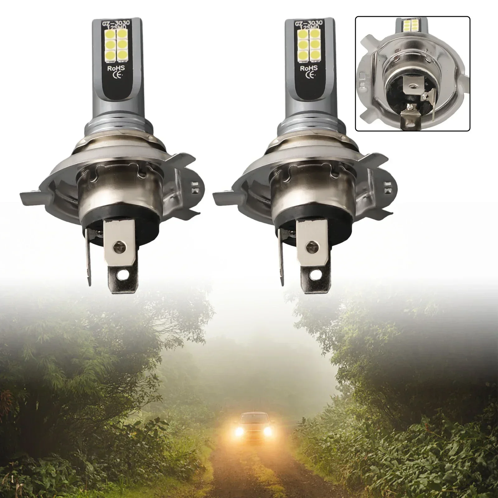2PCS H4 9003 HB2 LED Headlight Bulbs Kit High Low Beam 3000K Golden Yellow DC 12V Aluminum Alloy Headlight Kit Car Supplies
2PCS H4 9003 HB2 LED Headlight Bulbs Kit High Low Beam 3000K Golden Yellow DC 12V Aluminum Alloy Headlight Kit Car Supplies