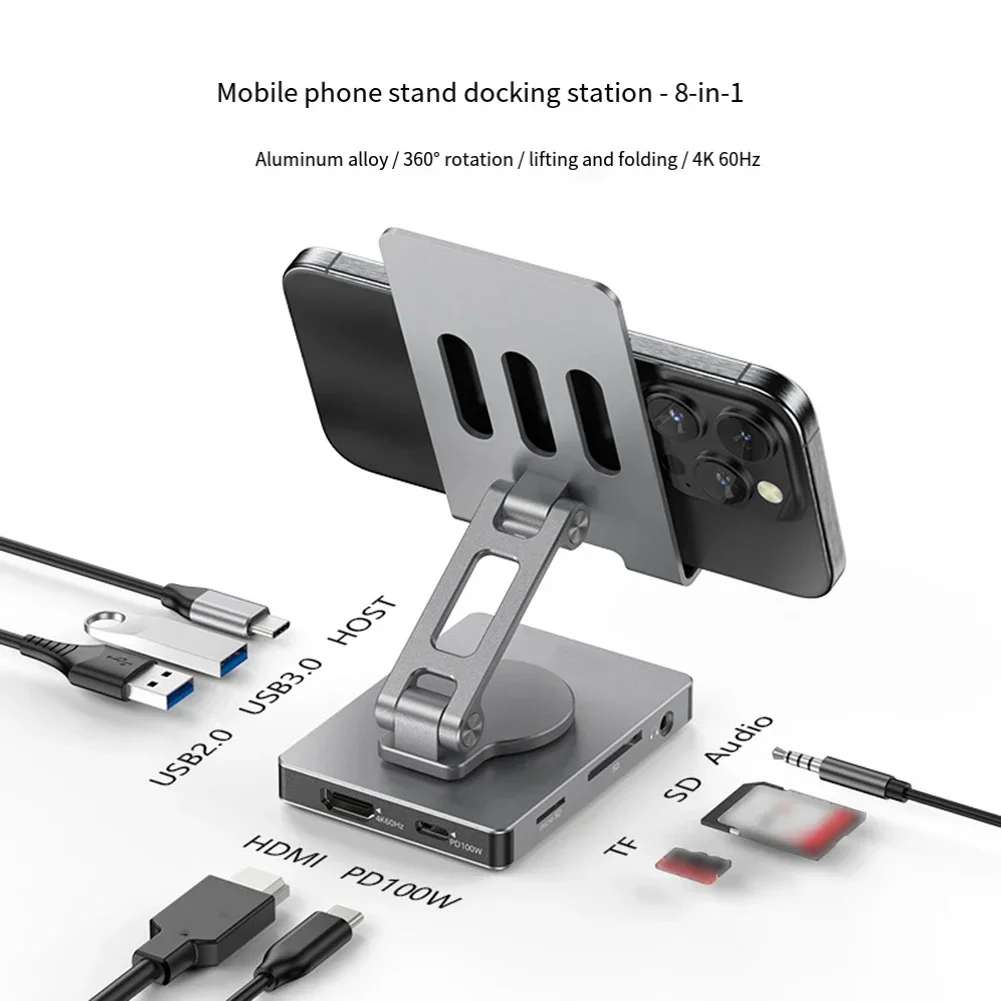 For Nintendo Switch 2 8-in-1 4K 60Hz USB 3.0 Game Console Charging Dock Holder Rotating Storage Docking Station For Mobile Phone
For Nintendo Switch 2 8-in-1 4K 60Hz USB 3.0 Game Console Charging Dock Holder Rotating Storage Docking Station For Mobile Phone