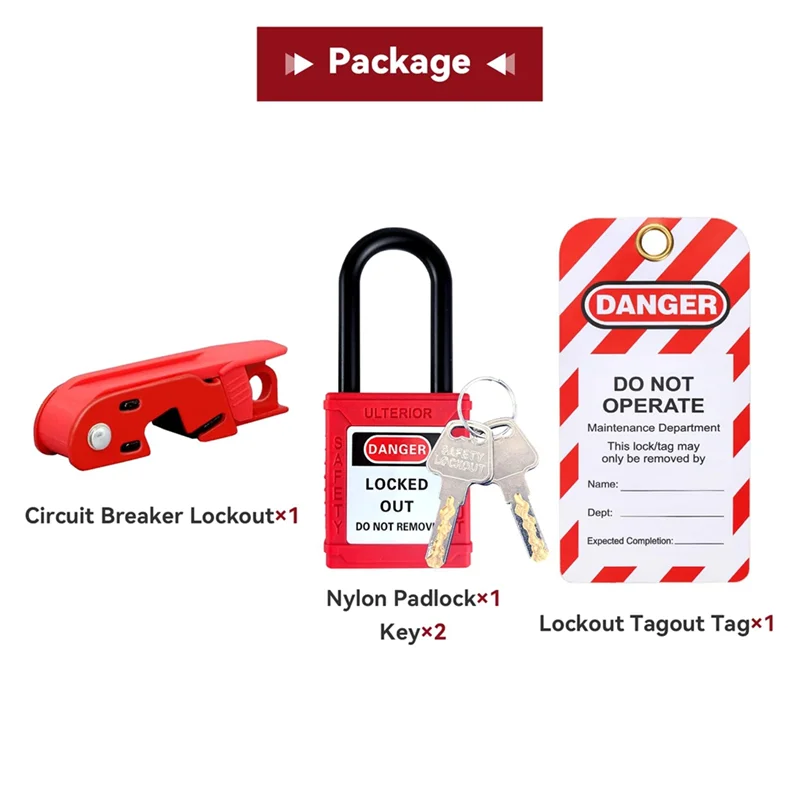 Y19A Circuit Breaker Lockout Set, Circuit Breaker Lockout, Lockout Tagout Tag, For Standard Single And Double Toggles
Y19A Circuit Breaker Lockout Set, Circuit Breaker Lockout, Lockout Tagout Tag, For Standard Single And Double Toggles