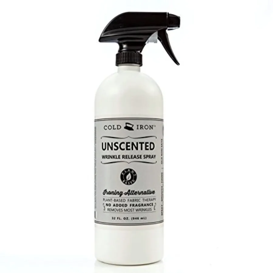 Cold Iron Wrinkle Release Spray for Clothes. 32 fl oz. Unscented/Fragrance Free. Plant Based Ironing Alternative. Fast, Easy to
Cold Iron Wrinkle Release Spray for Clothes. 32 fl oz. Unscented/Fragrance Free. Plant Based Ironing Alternative. Fast, Easy to