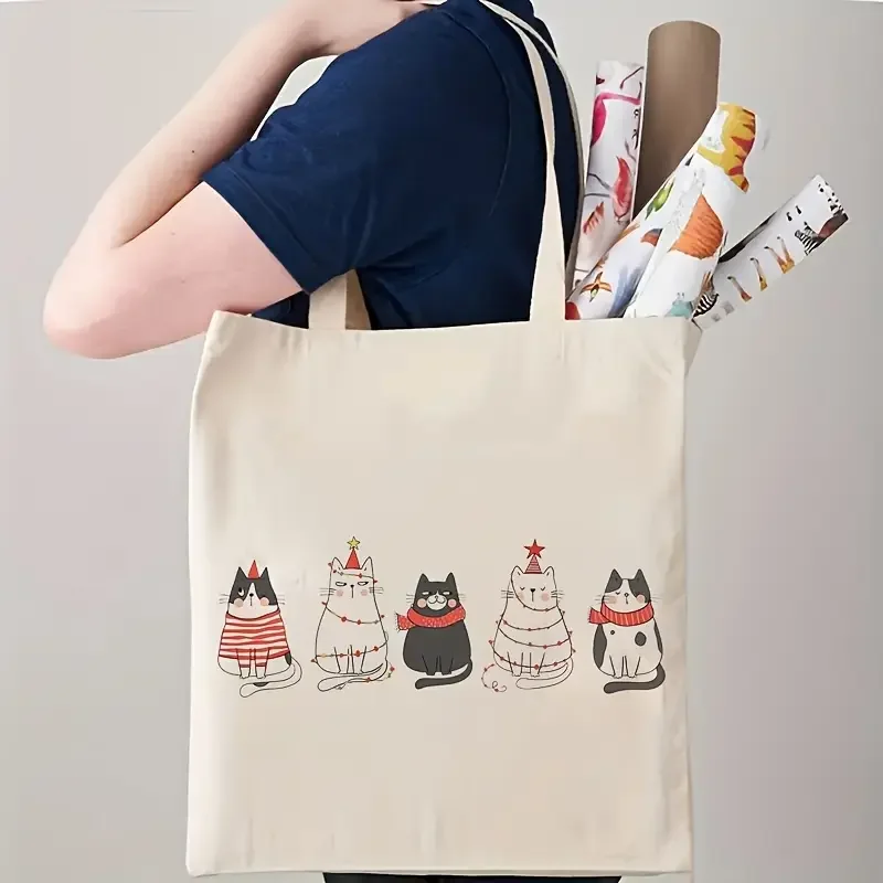2026 Cute Christmas Tree Cats Canvas Tote Bag Festive, Reusable, Large Large-capacity and fashionable, versatile design
2026 Cute Christmas Tree Cats Canvas Tote Bag Festive, Reusable, Large Large-capacity and fashionable, versatile design