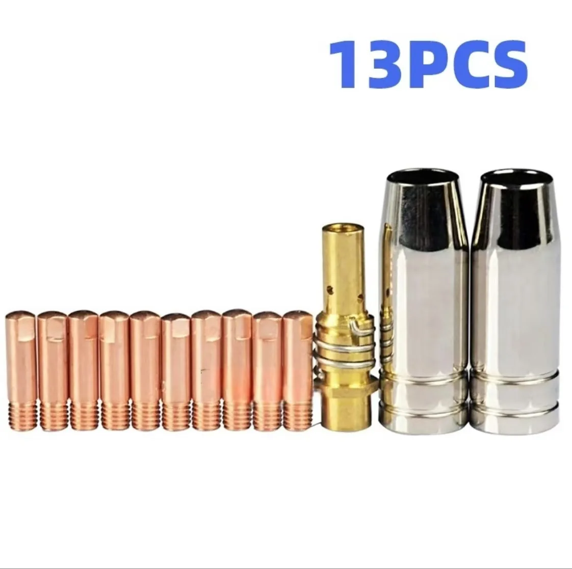 13Pcs/Pack, 15Ak MB15ak Mig Anti-Spill Welding Nozzle European Welder Accessories High-Temperature Resistant Copper Protective C
13Pcs/Pack, 15Ak MB15ak Mig Anti-Spill Welding Nozzle European Welder Accessories High-Temperature Resistant Copper Protective C