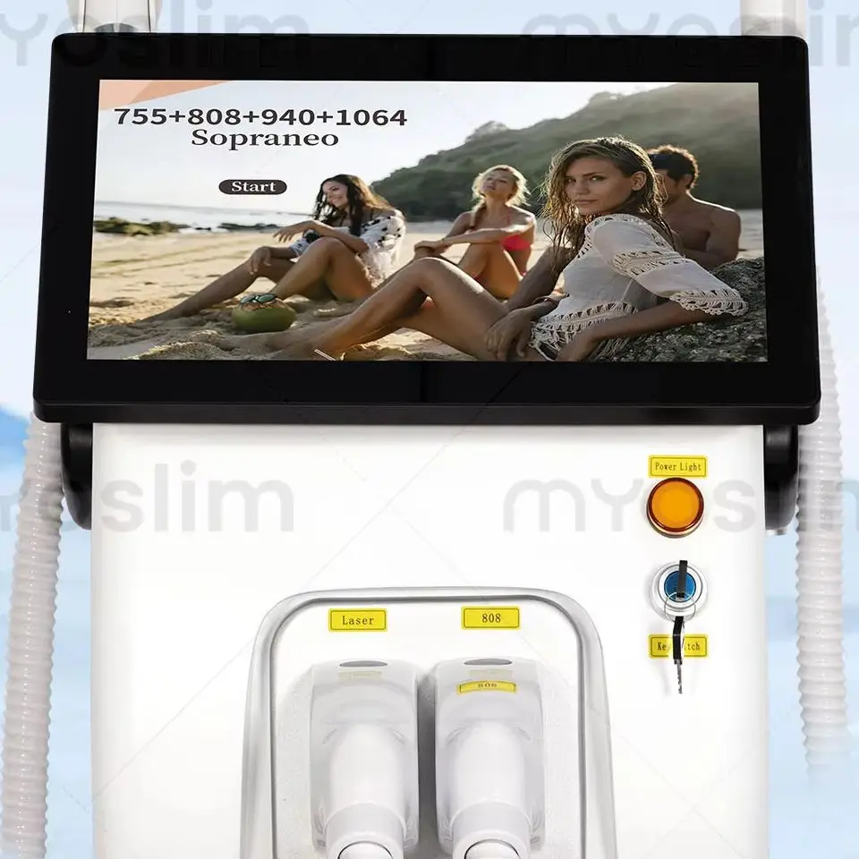 2in1 Soprano Titanium Ice Platinum Diode 755 808 940 1064nm 4 Wavelength Laser ND:YAG Machine Painless Hair Removal Machine
2in1 Soprano Titanium Ice Platinum Diode 755 808 940 1064nm 4 Wavelength Laser ND:YAG Machine Painless Hair Removal Machine