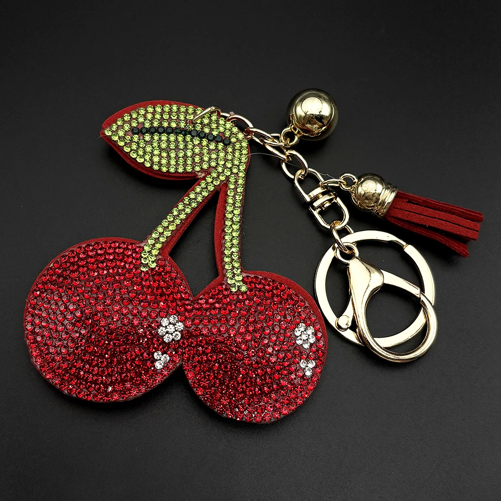 Cute Fresh Fruit Cherry Keychain Ring For Women Men Red Rhinestone Hot Summer Bag Charm Decoration Keyholder Jewelry Gifts
Cute Fresh Fruit Cherry Keychain Ring For Women Men Red Rhinestone Hot Summer Bag Charm Decoration Keyholder Jewelry Gifts