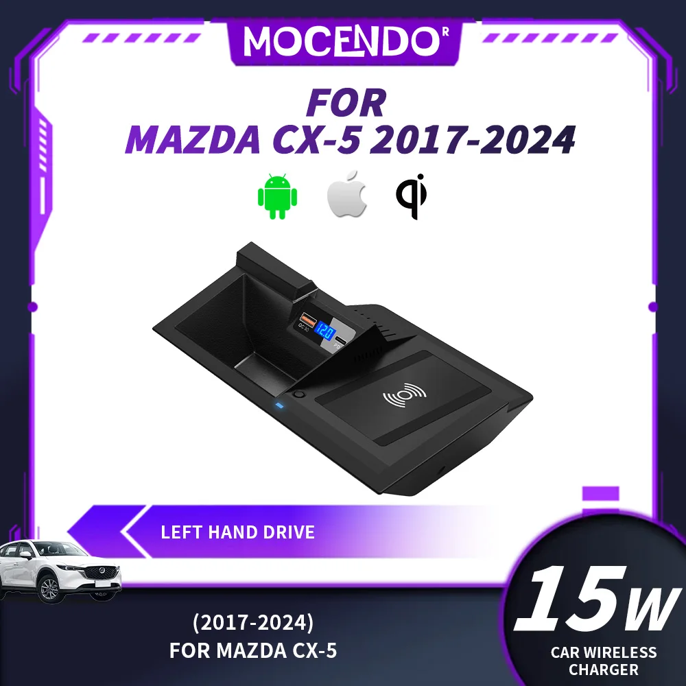 Car Wireless Charger for Mazda CX-5 2017-2024 Vehicle Accessory Universal Fit Charger for Auto
Car Wireless Charger for Mazda CX-5 2017-2024 Vehicle Accessory Universal Fit Charger for Auto