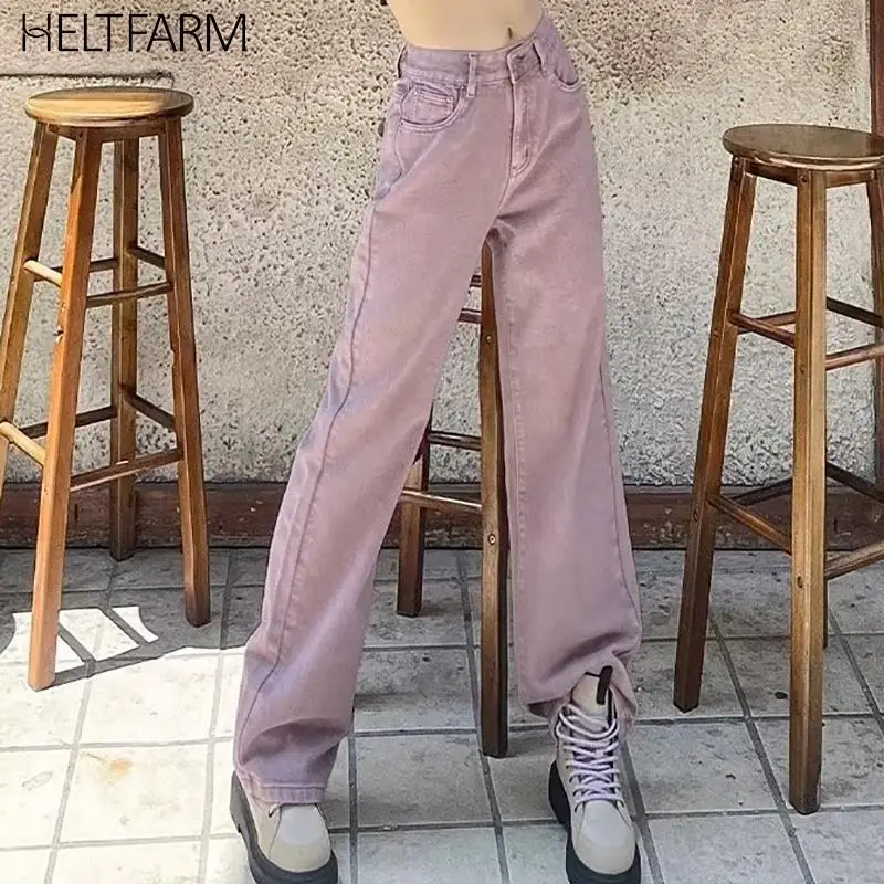 Women High Waist Baggy Jeans Fashion Y2k Purple Straight Leg Trousers Autumn Casual Large Size Wide Leg Pants
Women High Waist Baggy Jeans Fashion Y2k Purple Straight Leg Trousers Autumn Casual Large Size Wide Leg Pants