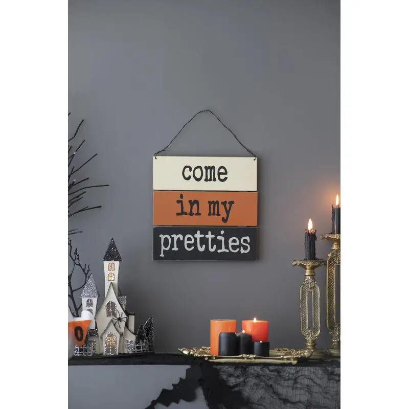 12x12 Inch Halloween Sign - "Come In My Pretties" for Spooky Decor, Witch Theme, Fall Holiday Home Decoration
12x12 Inch Halloween Sign - "Come In My Pretties" for Spooky Decor, Witch Theme, Fall Holiday Home Decoration