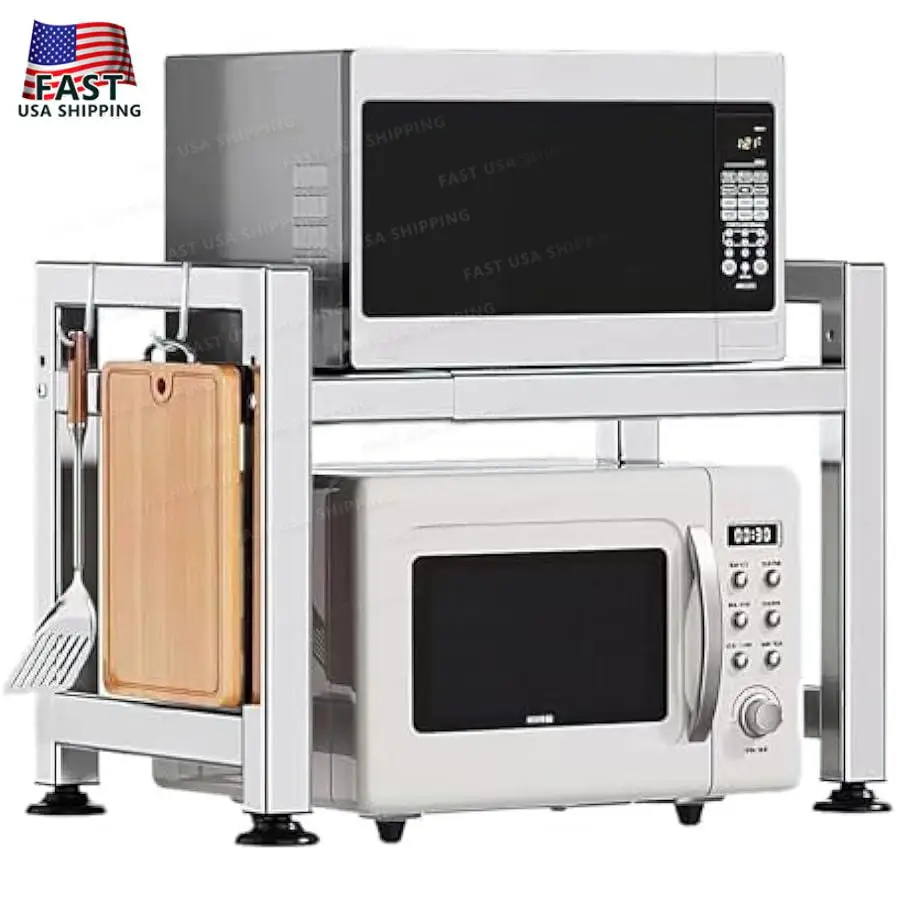 Extendable Microwave Oven Rack Microwave Shelf Adjustable Over Microwave Stand Countertop 2-Tier Stainless Steel Organizing Rac
Extendable Microwave Oven Rack Microwave Shelf Adjustable Over Microwave Stand Countertop 2-Tier Stainless Steel Organizing Rac