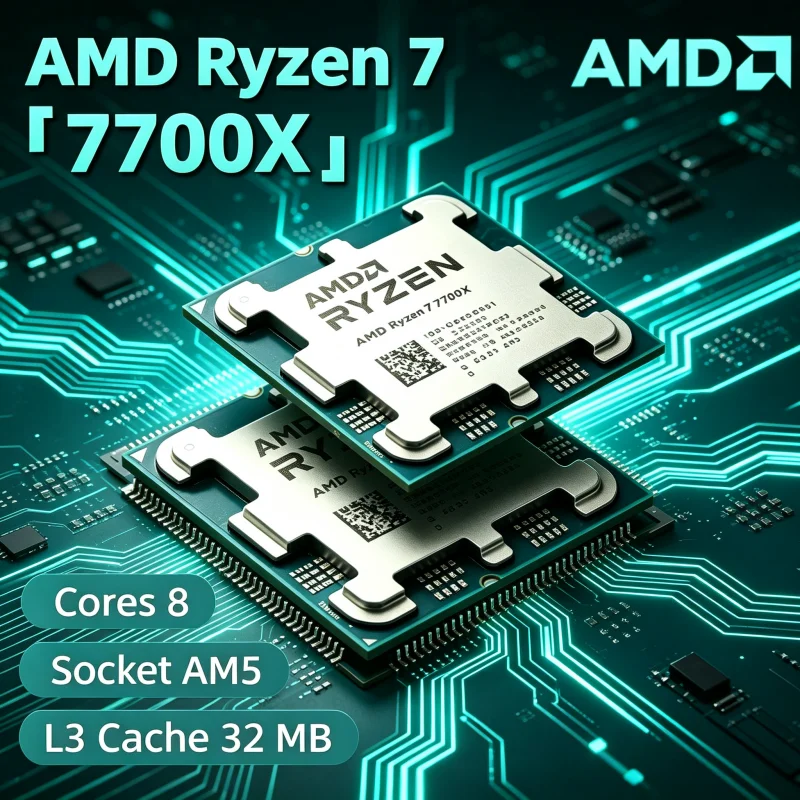 AMD Ryzen 7 7700X 8-Core 16-Thread 4.5GHz L3 32M 5nm AM5 CPU Zen4 Desktop Processor Pro Max Unit New
AMD Ryzen 7 7700X 8-Core 16-Thread 4.5GHz L3 32M 5nm AM5 CPU Zen4 Desktop Processor Pro Max Unit New