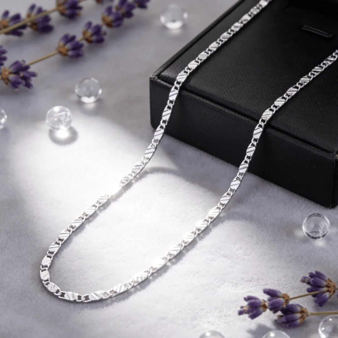 Hot sales streetwear Jewelry 925 Sterling Silver stunning 2MM flat Clavicle chain Necklace for Men Women wedding Engagement gift
Hot sales streetwear Jewelry 925 Sterling Silver stunning 2MM flat Clavicle chain Necklace for Men Women wedding Engagement gift