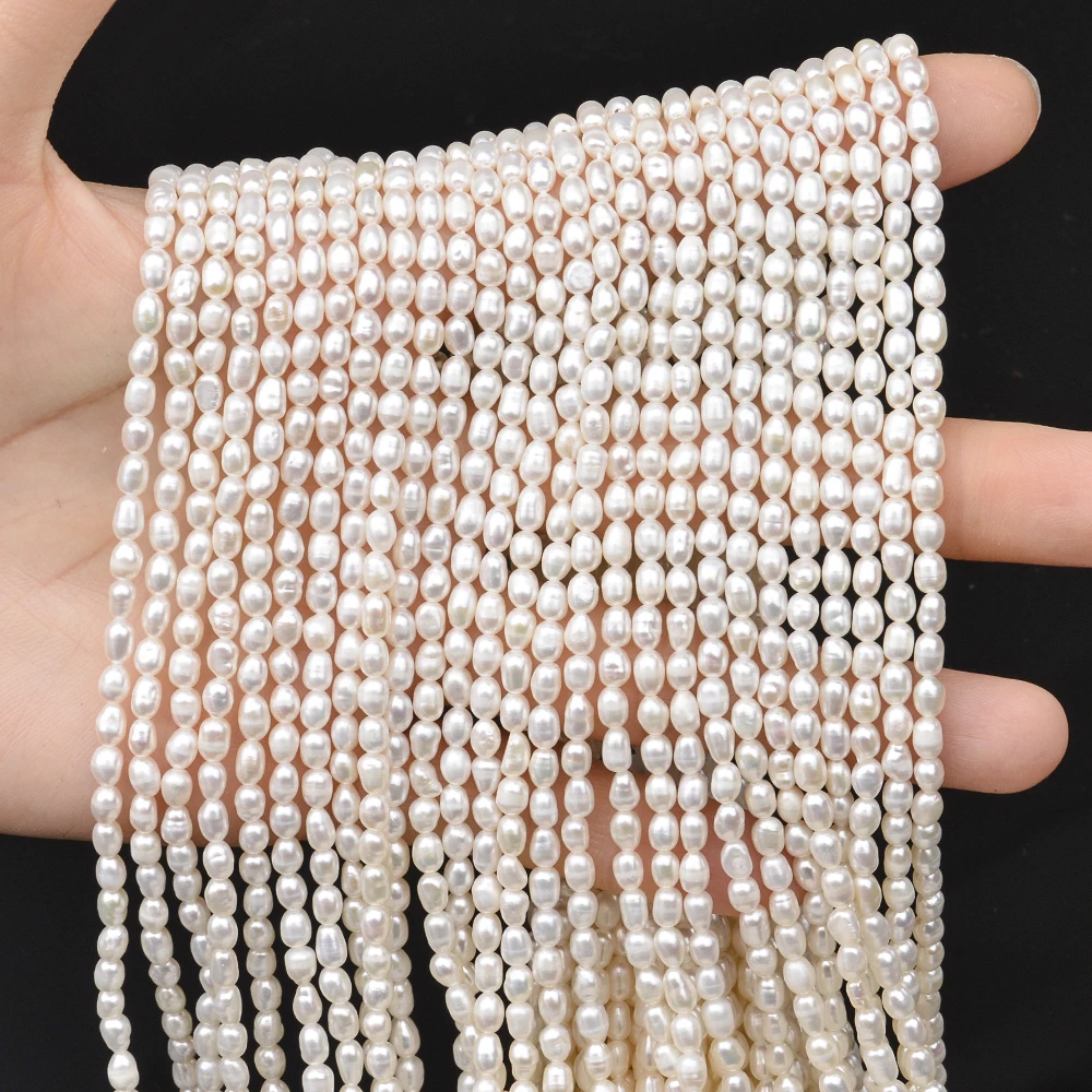 Wholesale High Quality 3-3.5mm White Freshwater Pearl Rice Beads Handmade Loose Beads For DIY Jewelry Bracelets and Necklaces
Wholesale High Quality 3-3.5mm White Freshwater Pearl Rice Beads Handmade Loose Beads For DIY Jewelry Bracelets and Necklaces