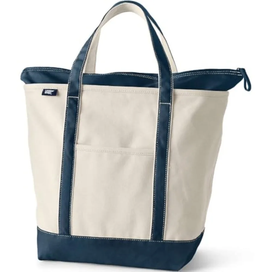 Natural zip top canvas tote bag for everyday use natural canvas with radiant navy accents durable and spacious large size with
Natural zip top canvas tote bag for everyday use natural canvas with radiant navy accents durable and spacious large size with