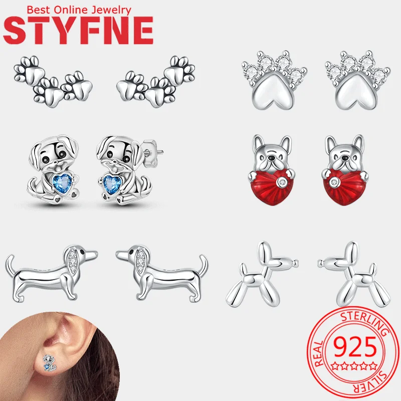Earrings 925 sterling silver for Women Dog Heart Pet Paw Women's Fashion Earrings for Jewelry Gifts
Earrings 925 sterling silver for Women Dog Heart Pet Paw Women's Fashion Earrings for Jewelry Gifts