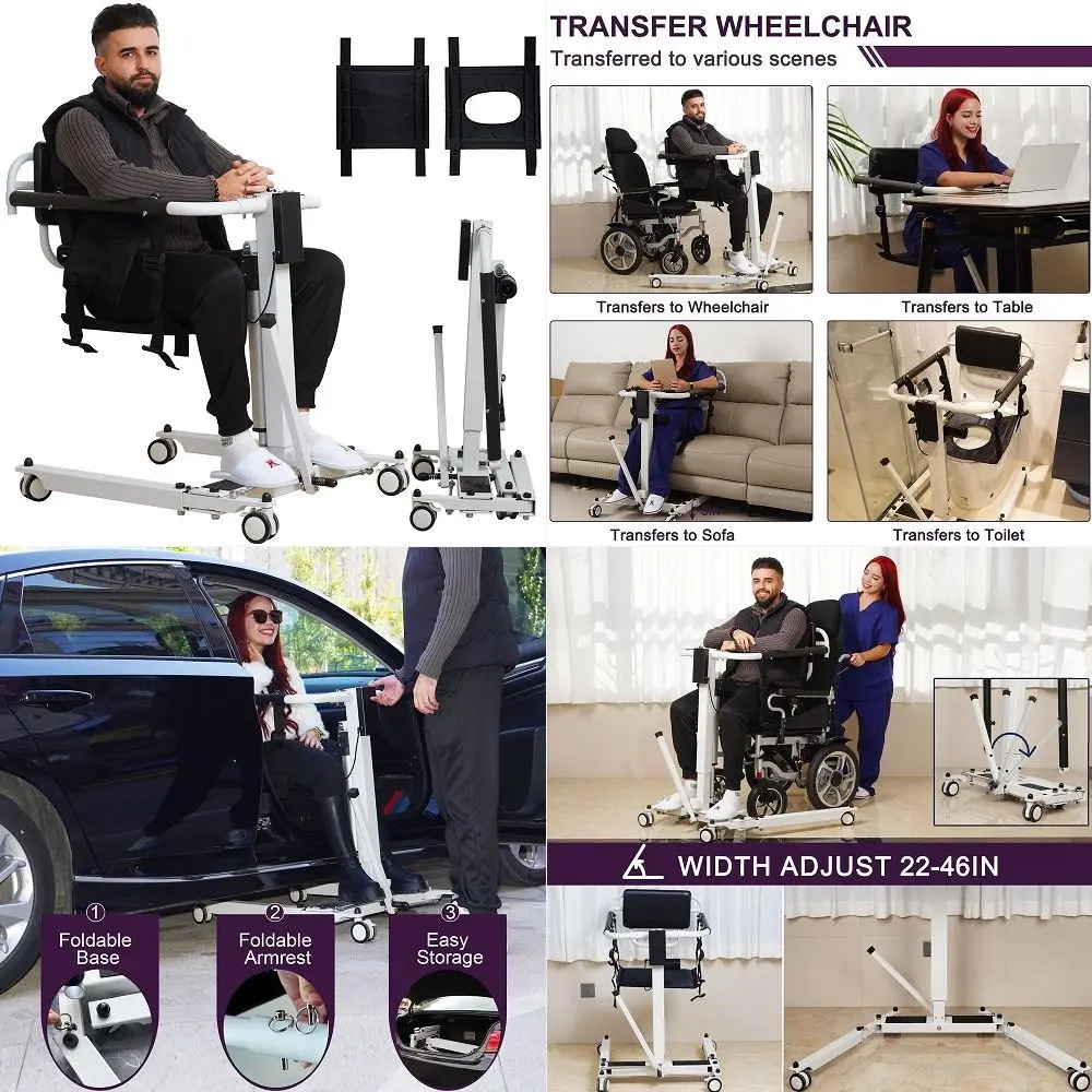 Lift Transfer Chair, Portable Wheelchair for Car and Bed Transfer, Height amp Width Adjustable Lift Assist Transfer Chair, Home
Lift Transfer Chair, Portable Wheelchair for Car and Bed Transfer, Height amp Width Adjustable Lift Assist Transfer Chair, Home