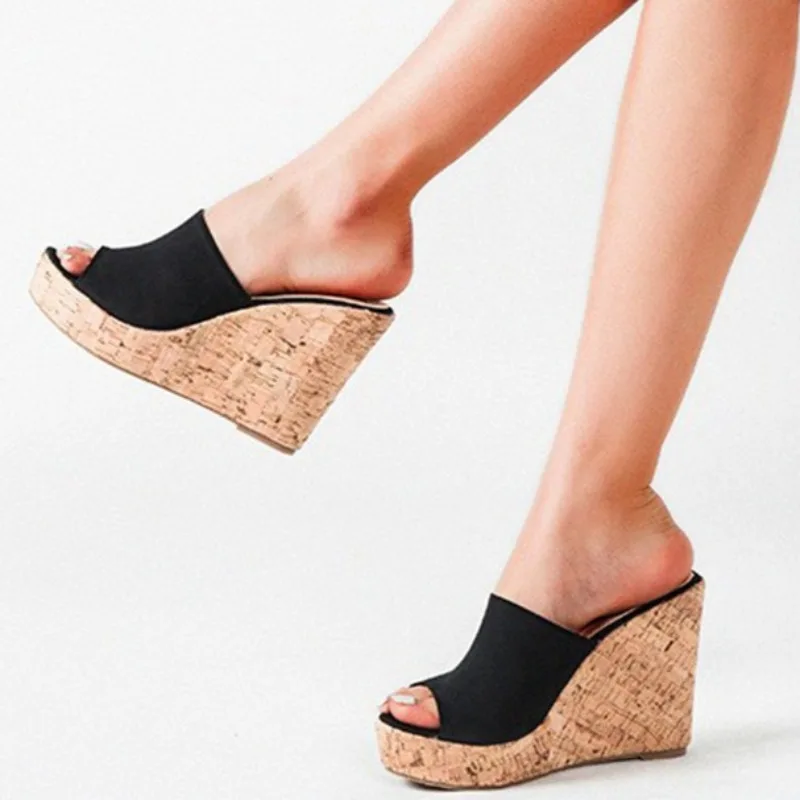 Women Slippers Summer Open-toe Fish Mouth Sandals Fashion Wedge Heel Platform Sandals Women Roman Sandal Slip Sole Cool Slippers
Women Slippers Summer Open-toe Fish Mouth Sandals Fashion Wedge Heel Platform Sandals Women Roman Sandal Slip Sole Cool Slippers