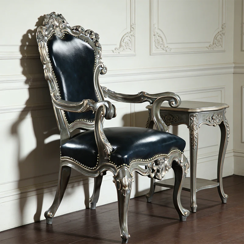 !@Professional French Style Solid Wood Armrest Dining Chair with Genuine Leather Upholstery Antique Finish Luxury Home Furniture
!@Professional French Style Solid Wood Armrest Dining Chair with Genuine Leather Upholstery Antique Finish Luxury Home Furniture