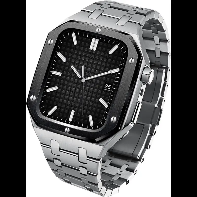 SCHIK Noble Metal Watch Band Watch Case,For Apple watch Band 44mm 45mm Stainless Steel Bracelet Strap,For IWatch Series 9 8 7 6
SCHIK Noble Metal Watch Band Watch Case,For Apple watch Band 44mm 45mm Stainless Steel Bracelet Strap,For IWatch Series 9 8 7 6