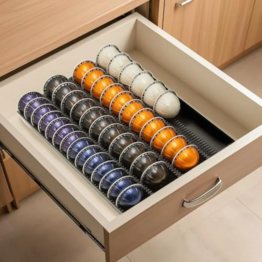 Coffee Pod Storage Holder Drawer Insert for Counter Compatible with Nespresso Vertuoline Capsules, Nespresso Pod Holder for Nes
Coffee Pod Storage Holder Drawer Insert for Counter Compatible with Nespresso Vertuoline Capsules, Nespresso Pod Holder for Nes