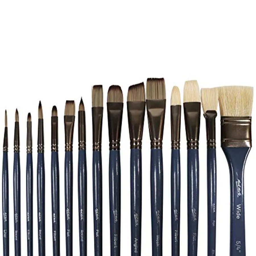 Premium Brush Wallet Set, 15 Piece, Includes Hog Bristle and Taklon Brushes, Suitable for Watercolor, Acrylic, Oil, Gouache and
Premium Brush Wallet Set, 15 Piece, Includes Hog Bristle and Taklon Brushes, Suitable for Watercolor, Acrylic, Oil, Gouache and
