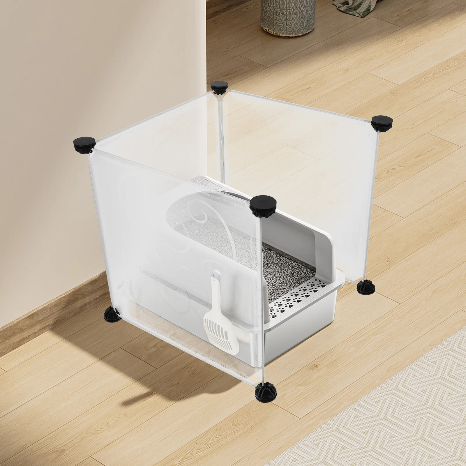 3Pcs Cat Litter Box Protector Guard High Sided 8 Buckle Easy Clean Stylish Design Open Top Litter Pans
3Pcs Cat Litter Box Protector Guard High Sided 8 Buckle Easy Clean Stylish Design Open Top Litter Pans