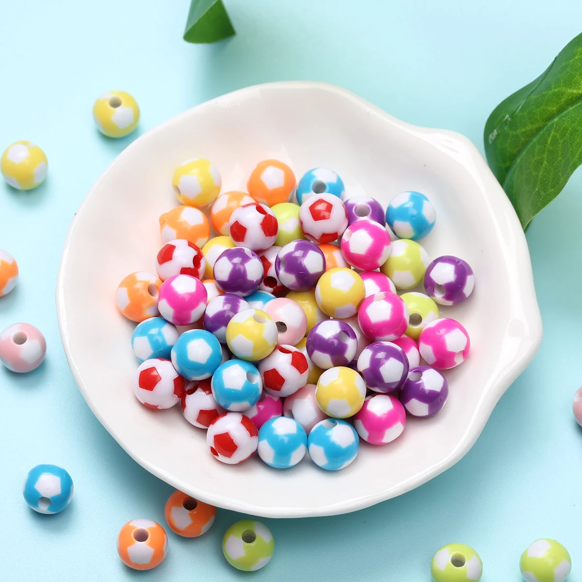 Pendant ForJewelry Making 50pcs Candy Color Acrylic Football Beads Fashion Handmade Material Bracelets Necklace Earring Keychain
Pendant ForJewelry Making 50pcs Candy Color Acrylic Football Beads Fashion Handmade Material Bracelets Necklace Earring Keychain