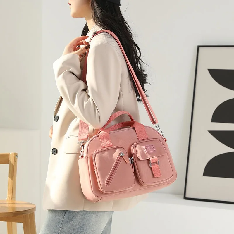 Handbag Women's New Large Capacity Crossbody Bag Women's Solid Color Bags Simple and Versatile Shoulder Bag Nylon Canvas Bag
Handbag Women's New Large Capacity Crossbody Bag Women's Solid Color Bags Simple and Versatile Shoulder Bag Nylon Canvas Bag