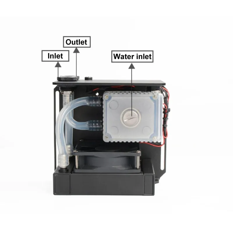 Integrated Liquid Cooling Unit with 80mm Aluminum Radiator 450L/H Flow 3m Lift 80mm Cooling Fan for Equipment Heat Dissipation
Integrated Liquid Cooling Unit with 80mm Aluminum Radiator 450L/H Flow 3m Lift 80mm Cooling Fan for Equipment Heat Dissipation