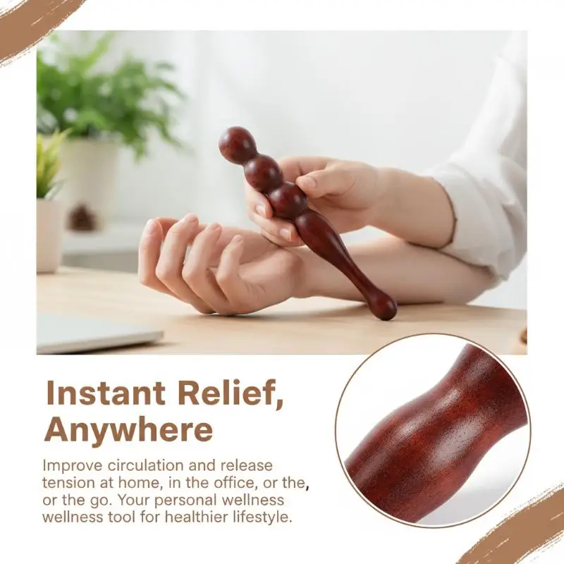 Wood Therapy Massage Stick for Reflexology Acupressure Foot and Body Muscle Relief Stress Management Massager Tool
Wood Therapy Massage Stick for Reflexology Acupressure Foot and Body Muscle Relief Stress Management Massager Tool
