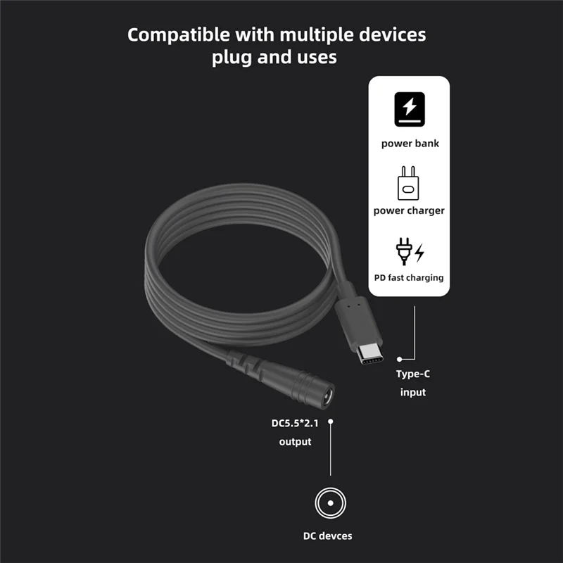 For Starlink Mini USB C To DC Female Cable Overload Short Circuit Protection Type-C To DC Replacement Cable 2MABGI
For Starlink Mini USB C To DC Female Cable Overload Short Circuit Protection Type-C To DC Replacement Cable 2MABGI