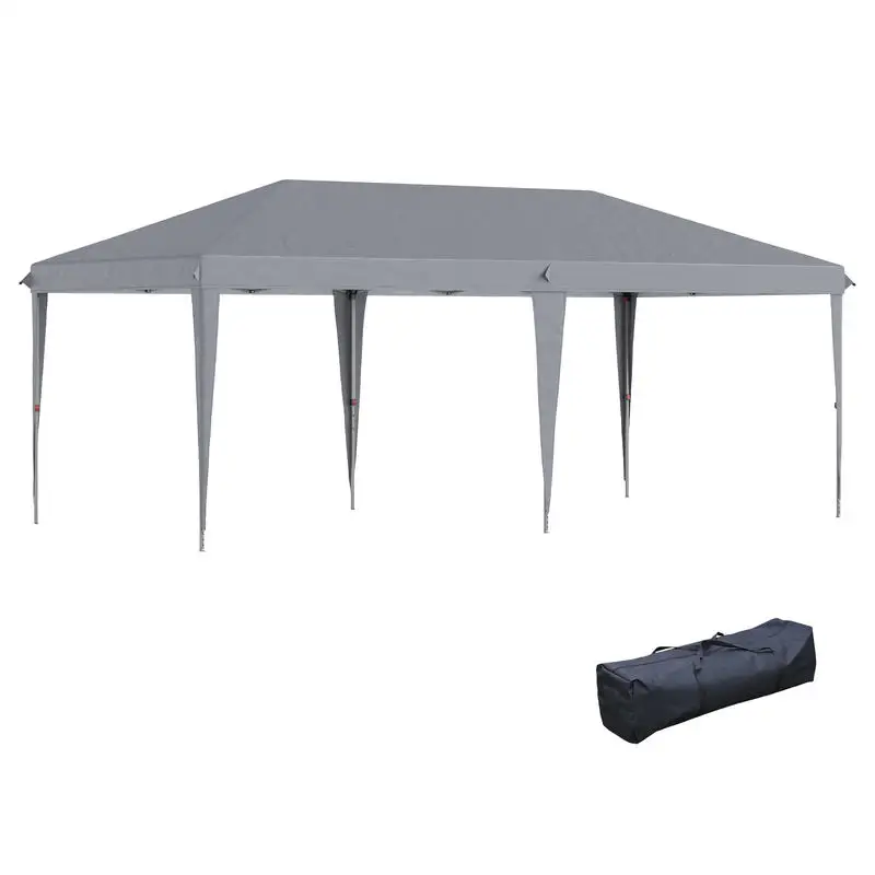 Pop Up Gazebo 3 x 6m, Foldable Canopy Tent, Height Adjustable Wedding Awning Canopy w/ Carrying Bag, Grey
Pop Up Gazebo 3 x 6m, Foldable Canopy Tent, Height Adjustable Wedding Awning Canopy w/ Carrying Bag, Grey