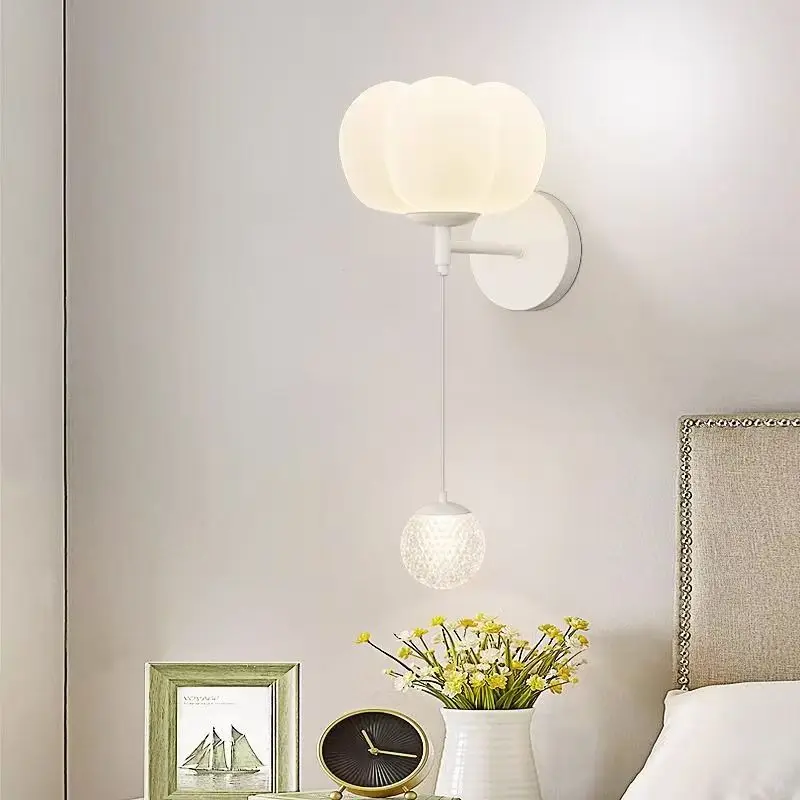 Wall-mounted entrance wall lamp pastoral style Nanguang shape white living room bedroom background wall decoration night light
Wall-mounted entrance wall lamp pastoral style Nanguang shape white living room bedroom background wall decoration night light