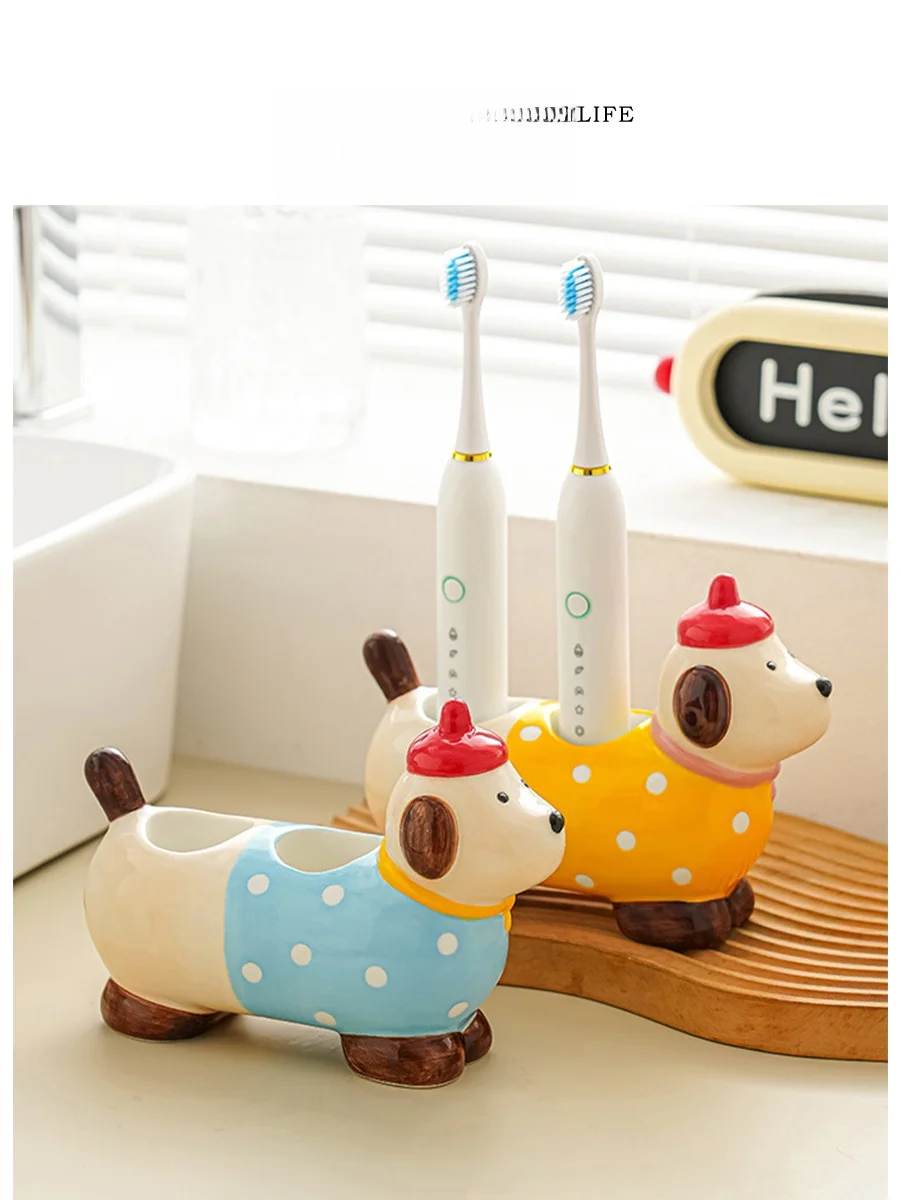 Cute Toothbrush Holder Toothbrush Stand Bathroom Countertop Storage Rack Cartoon Style Ceramic Material Drainage Fun...
Cute Toothbrush Holder Toothbrush Stand Bathroom Countertop Storage Rack Cartoon Style Ceramic Material Drainage Fun...