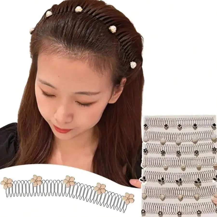 4 Pcs Stretchable Hair Pins With Floral Pearl Decorations Hair Styling Tools For Women
4 Pcs Stretchable Hair Pins With Floral Pearl Decorations Hair Styling Tools For Women