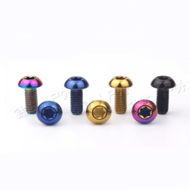 6Pcs Titanium Bolts M5x10 12mm Screw Bolt for Disc Brake Rotors Mountain Bike & Road Bike T25 Torx Head Bicycle disc
6Pcs Titanium Bolts M5x10 12mm Screw Bolt for Disc Brake Rotors Mountain Bike & Road Bike T25 Torx Head Bicycle disc