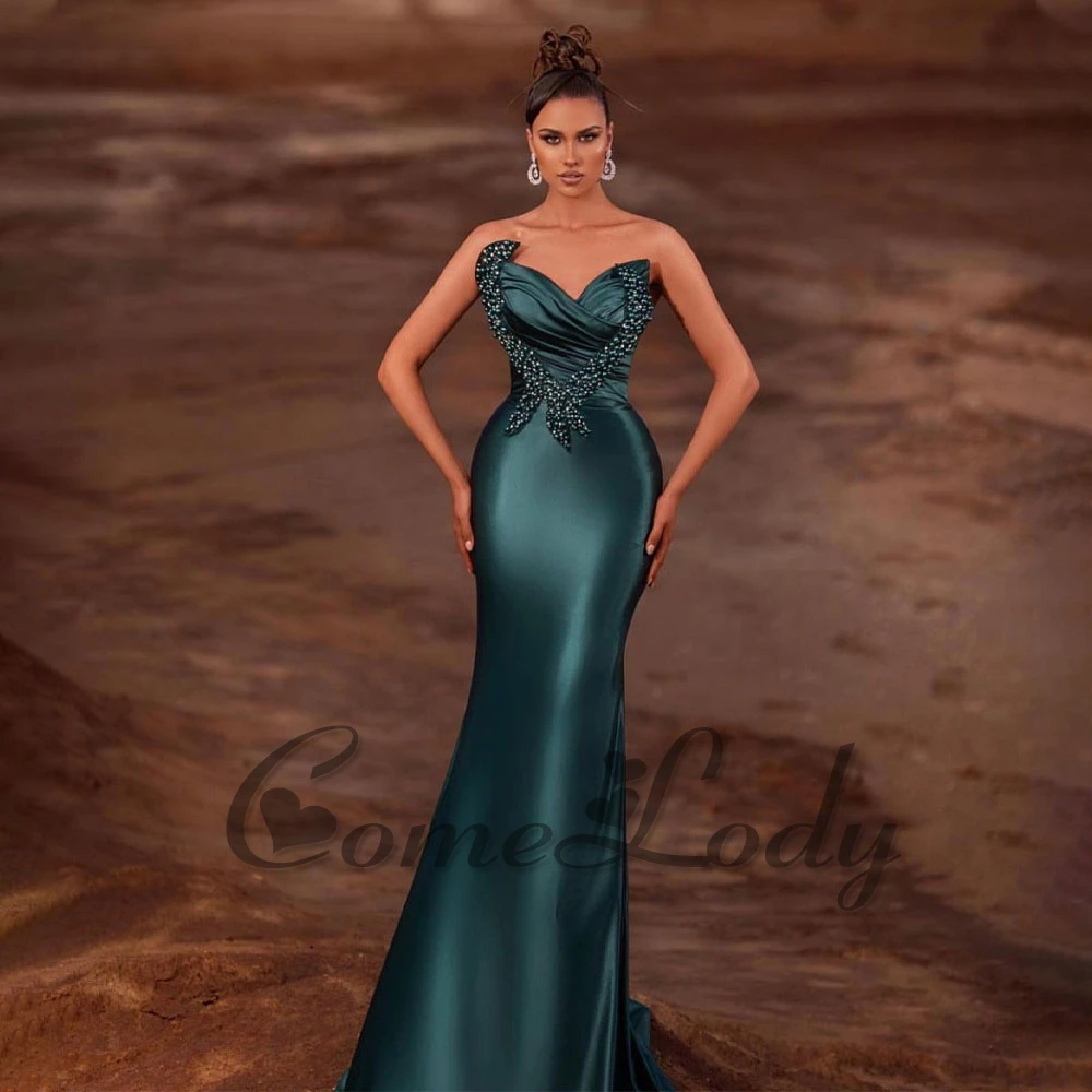 Comelody Classic V Neck Prom Dresses for Women Mermaid Beading Ruched Vestidos de Graduación Ceremony Party Made To Order
Comelody Classic V Neck Prom Dresses for Women Mermaid Beading Ruched Vestidos de Graduación Ceremony Party Made To Order