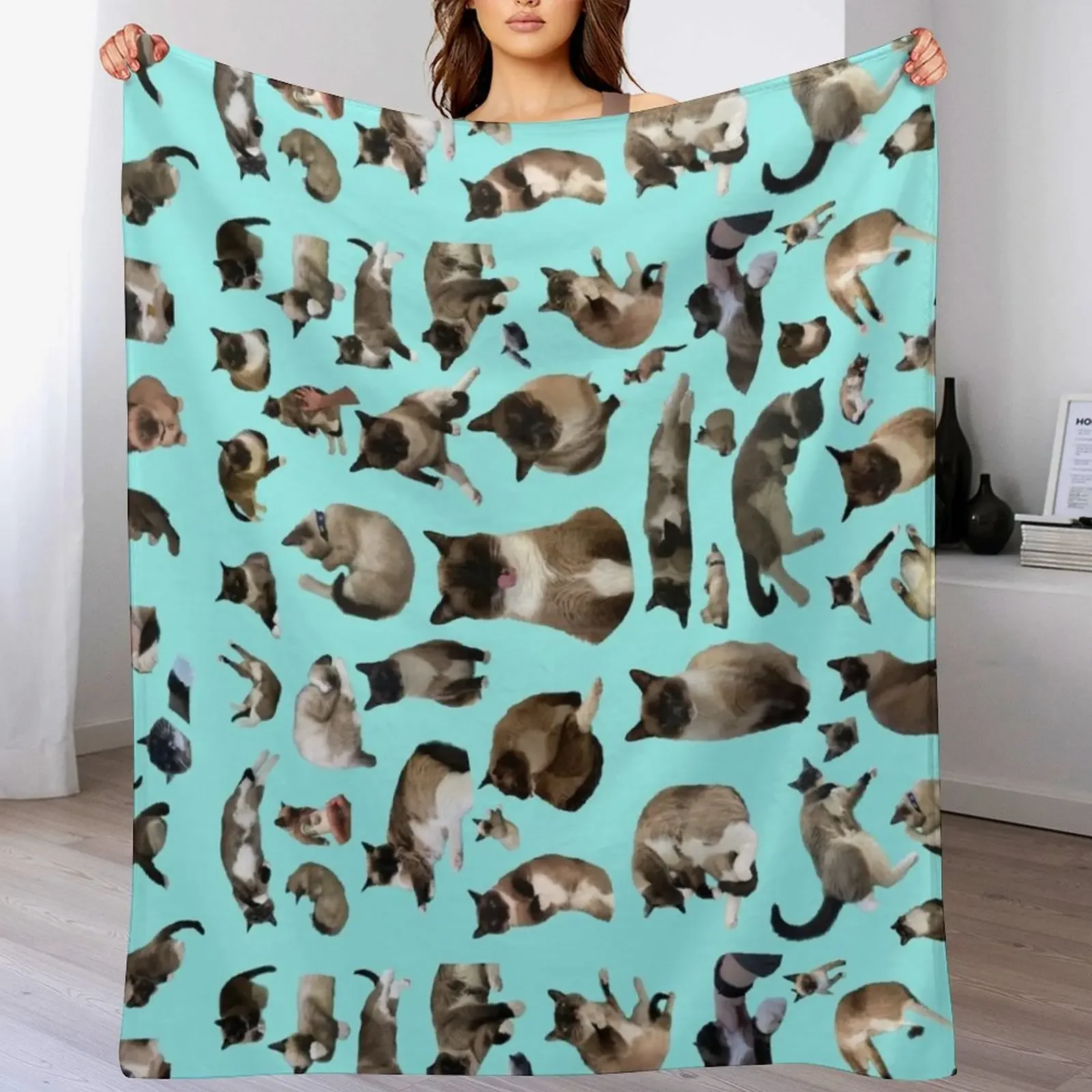 Mojito the Siamese Cat Many Pictures of the Great Moe! Throw Blanket Outdoor Soft Blanket for Picnic Beach Camping
Mojito the Siamese Cat Many Pictures of the Great Moe! Throw Blanket Outdoor Soft Blanket for Picnic Beach Camping