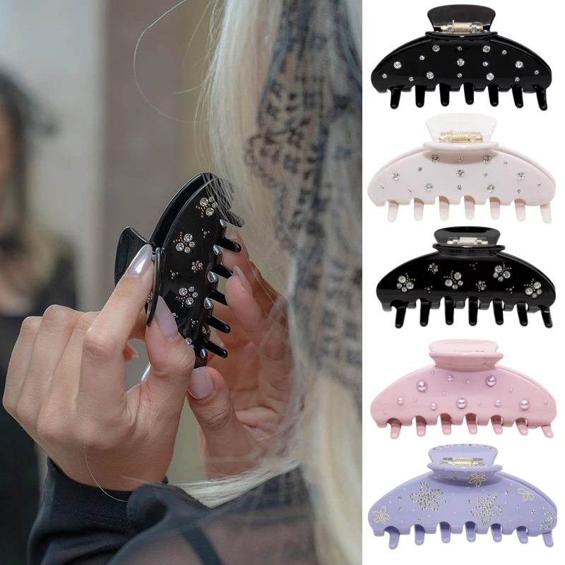 French Style Zircon Butterfly Hair Clip Claws for Women Black Hair Claws Acetate Large Shark Grab Clip Fashion Hair Accessories
French Style Zircon Butterfly Hair Clip Claws for Women Black Hair Claws Acetate Large Shark Grab Clip Fashion Hair Accessories