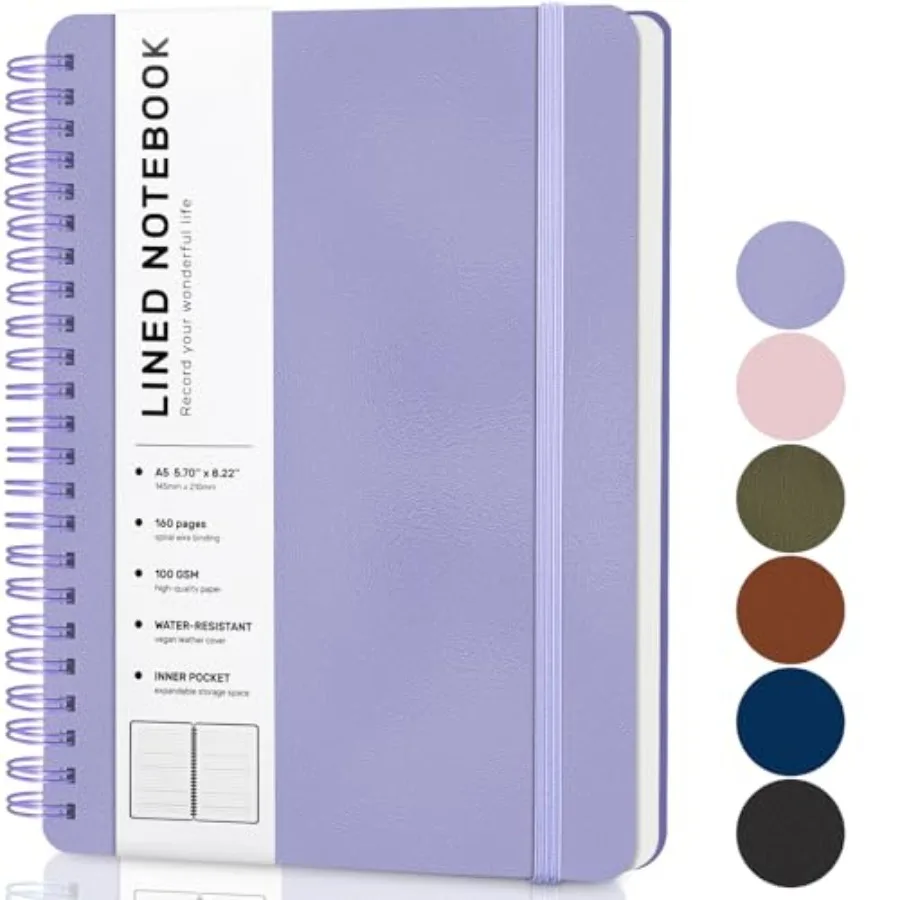 Lined Spiral Journal Notebook with 160 Pages, 8×5.7in, Spiral Notebook, Journaling Notebooks for Work, School, Women, Men, Coll
Lined Spiral Journal Notebook with 160 Pages, 8×5.7in, Spiral Notebook, Journaling Notebooks for Work, School, Women, Men, Coll