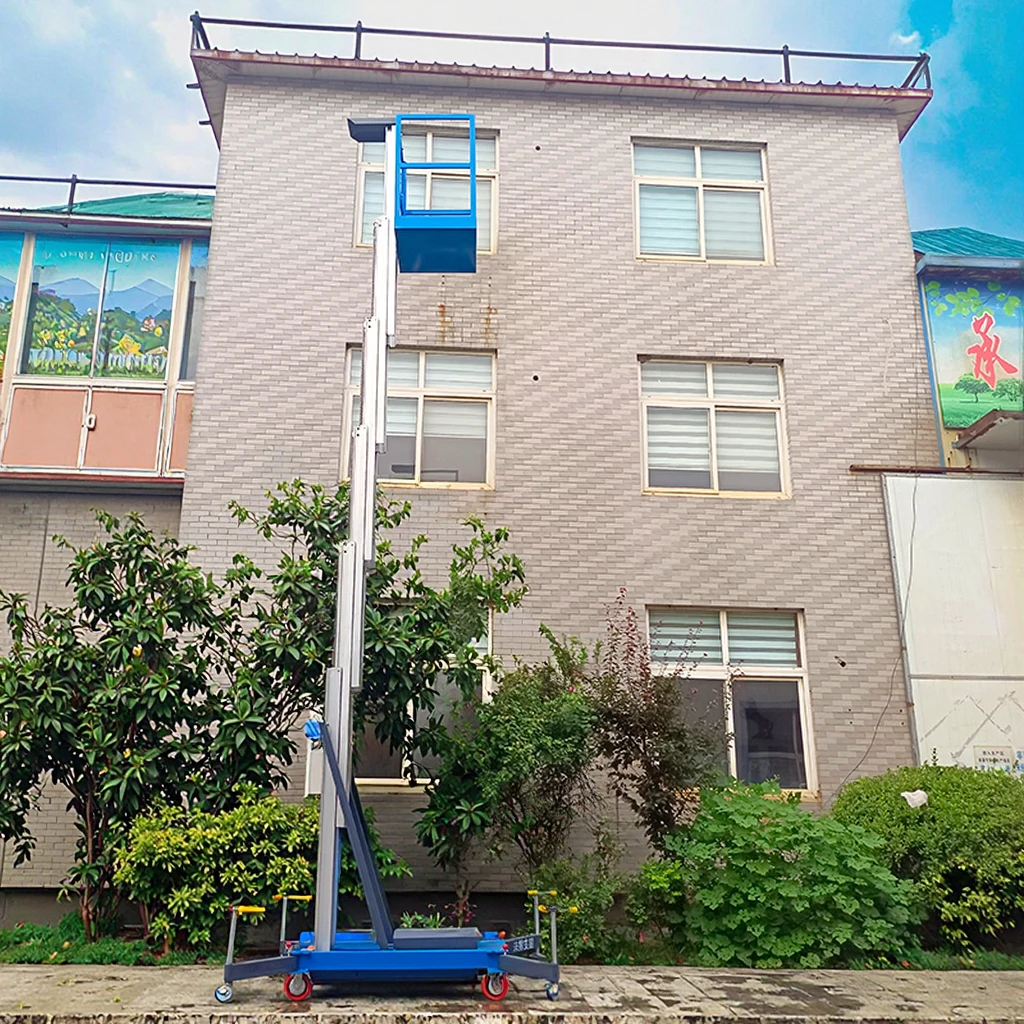 Electric Aluminum Alloy Telescopic Self-propelled Single-mast Vertical Lifting Platform Aerial Work Platform Lift
Electric Aluminum Alloy Telescopic Self-propelled Single-mast Vertical Lifting Platform Aerial Work Platform Lift