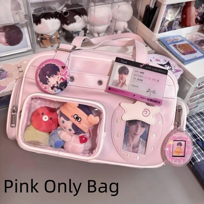 Pink Japanese Sweet Itabag Girls Transparent Anime Pocket Y2k Handbag Idol Card Dispaly Harajuku Pain Bag New Concert Bags Women
Pink Japanese Sweet Itabag Girls Transparent Anime Pocket Y2k Handbag Idol Card Dispaly Harajuku Pain Bag New Concert Bags Women