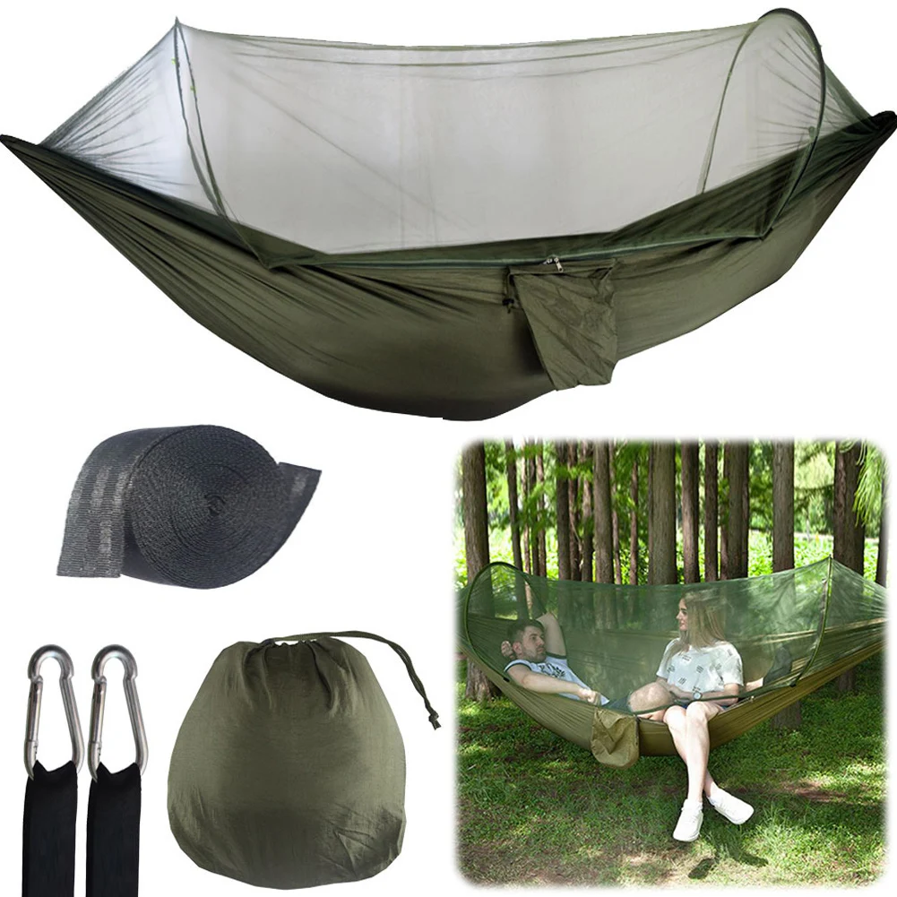 Camping Hammock with Tree Straps Hammock Tent with Mosquito Net Portable Hammock for Camping Backpacking Travel Backyard
Camping Hammock with Tree Straps Hammock Tent with Mosquito Net Portable Hammock for Camping Backpacking Travel Backyard