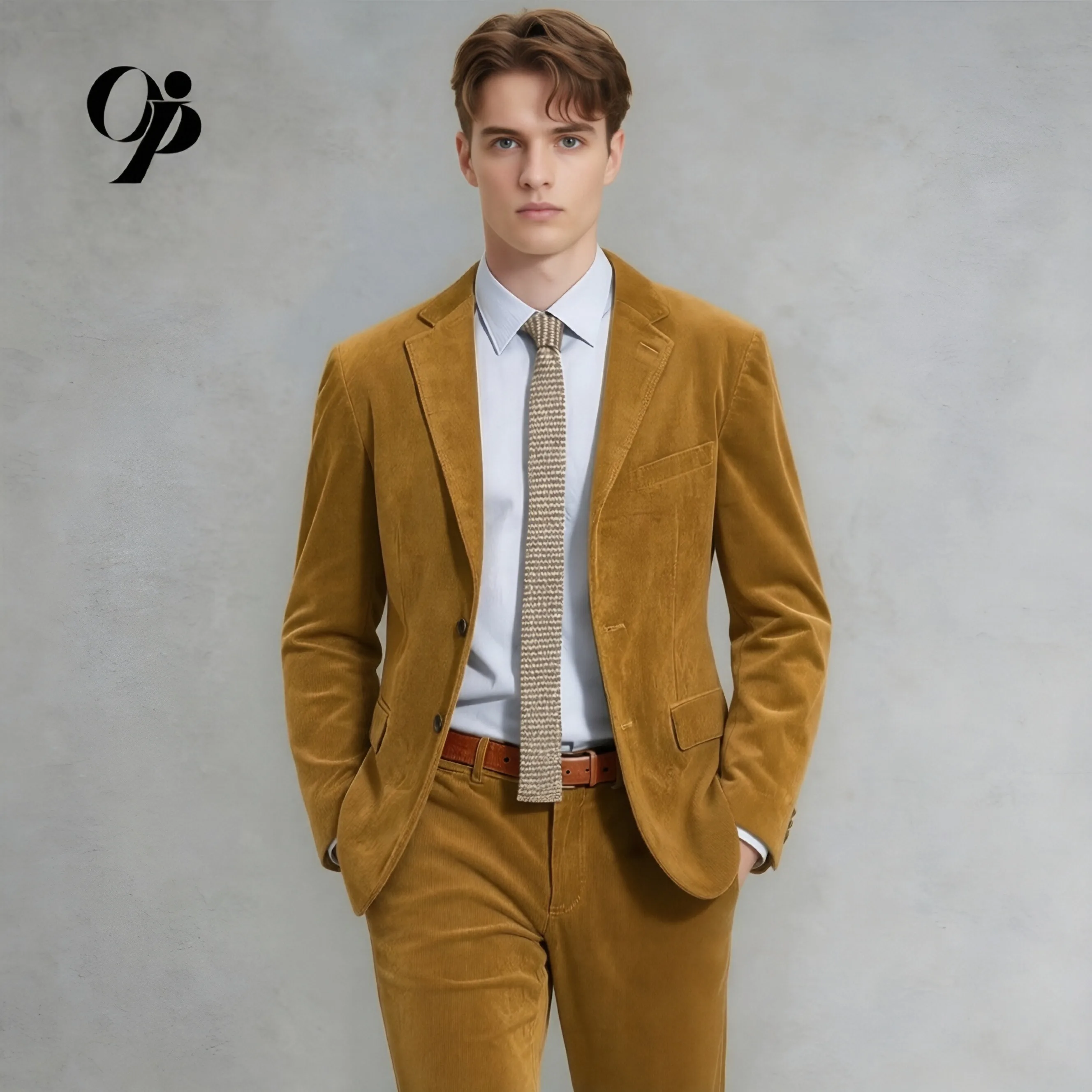 Opeodly Men's Mustard Yellow Corduroy 2-Piece Suit Slim Fit Notch Lapel Casual Business Jacket Pants for Fall Winter and Daily W
Opeodly Men's Mustard Yellow Corduroy 2-Piece Suit Slim Fit Notch Lapel Casual Business Jacket Pants for Fall Winter and Daily W